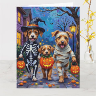 Chinook honden trick-or-treating Halloween kostuum Kaart