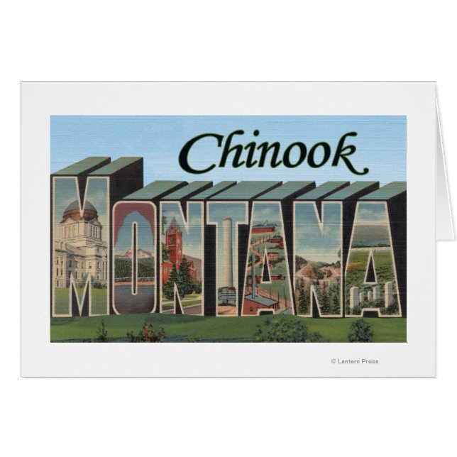 Chinook, Montana - grote letterscènes (Voorkant Horizontaal)