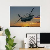 Chinook op Sunset Poster (Thuiskantoor)