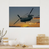 Chinook op Sunset Poster (Keuken)