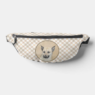 Chinook Puppy Pointed Ears Schilderen Pet Dog Art Heuptasje