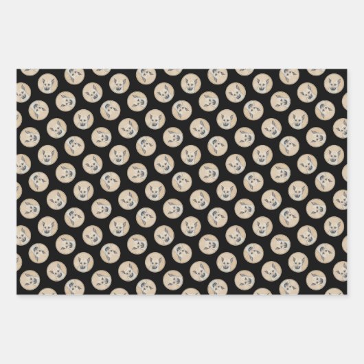 Chinook Puppy Pointed Ears Schilderen Pet Dog Art Inpakpapier Vel (Voorkant 3)