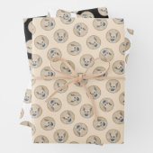 Chinook Puppy Pointed Ears Schilderen Pet Dog Art Inpakpapier Vel (In situ)