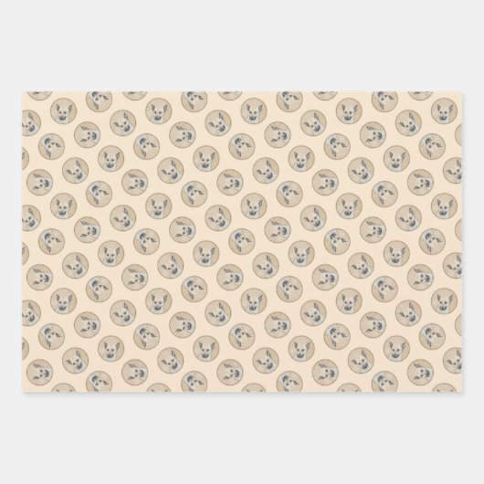 Chinook Puppy Pointed Ears Schilderen Pet Dog Art Inpakpapier Vel (Voorkant)