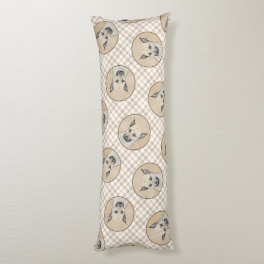 Chinook Puppy Pointed Ears Schilderen Pet Dog Art Lichaamskussen (Achterkant (Verticaal))