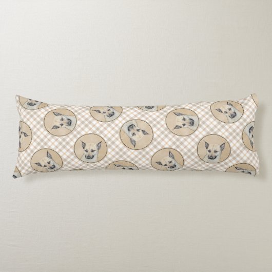 Chinook Puppy Pointed Ears Schilderen Pet Dog Art Lichaamskussen (Voorkant)