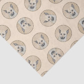 Chinook Puppy Pointed Ears Schilderen Pet Dog Art Tissuepapier (Detail)