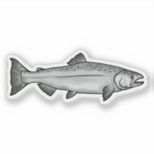 Chinook Salmon Ocean Phase illustratie Sticker