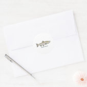 Chinook Salmon (titel) Ronde Sticker (Envelop)