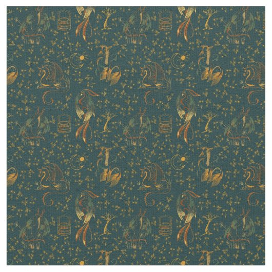 Chinosere Fantasy Creatures Fabric Stof (Close Up)
