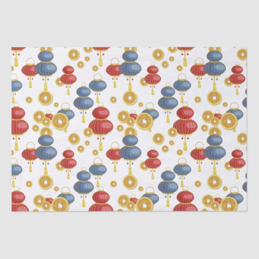 Chinses Happy Nieuwjaar Tissuepapier (Voorkant)