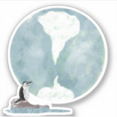 Chinstrap Penguin Dreams of Icy Earth Sticker (Voorkant)