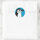Chinstrap Penguin Ronde Sticker (Tas)