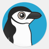 Chinstrap Penguin Ronde Sticker (Voorkant)
