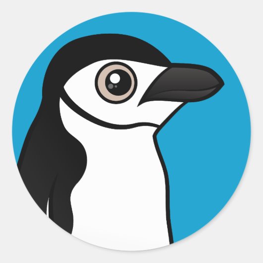 Chinstrap Penguin Ronde Sticker (Voorkant)
