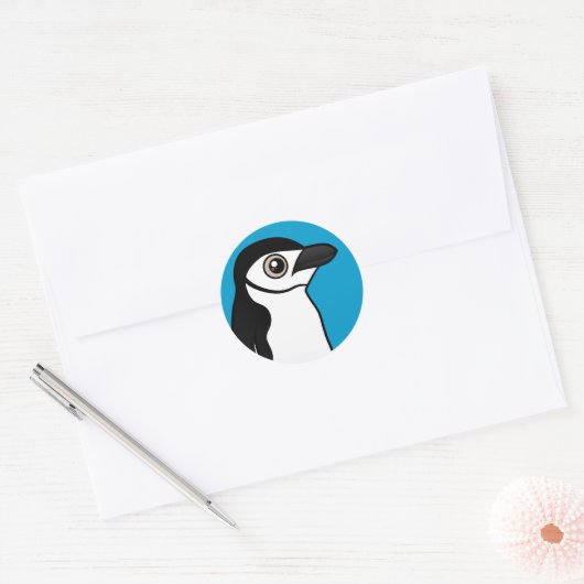 Chinstrap Penguin Ronde Sticker (Envelop)