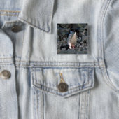 Chinstrap Penguin Vierkante Button 5,1 Cm (In situ)