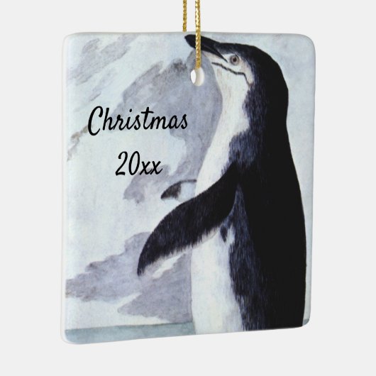 Chinstrap Penguin, vogels uit Antarctica Keramisch Ornament (Rechts)