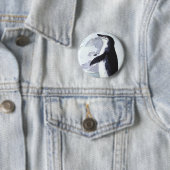 Chinstrap Penguin, vogels uit Antarctica Ronde Button 5,7 Cm (In situ)