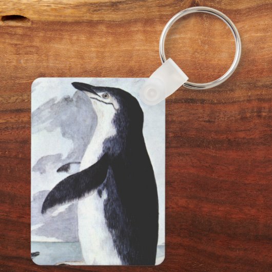 Chinstrap Penguin, vogels uit Antarctica Sleutelhanger (Achterkant)