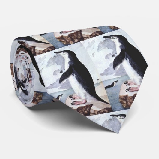 Chinstrap Penguin, vogels uit Antarctica Stropdas (Opgerold)
