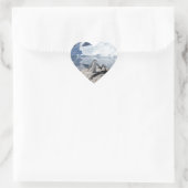 Chinstrap Penguins in Antarctica Hart Sticker (Tas)