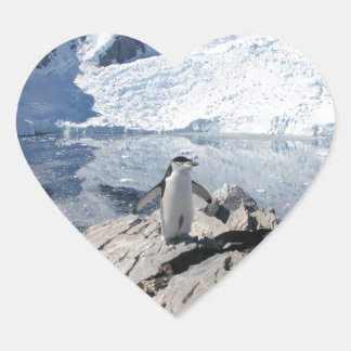 Chinstrap Penguins in Antarctica Hart Sticker