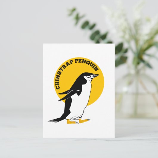 Chinstrap pinguïn briefkaart (Staand voorkant)