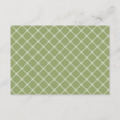 Chintz Bloem Sage Groen RSVP Kaart (Achterkant)
