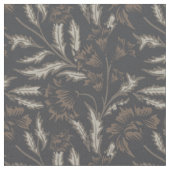 Chintz bloem zwart monochroom stof (Close Up)