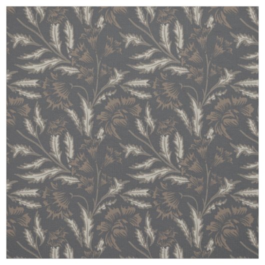 Chintz bloem zwart monochroom stof (Swatch)