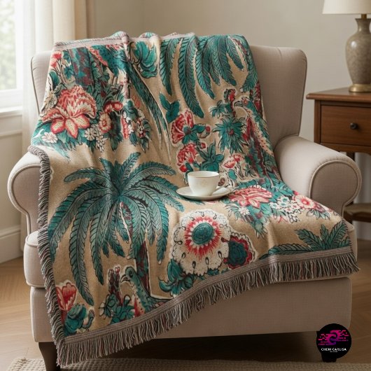  Chintz bloementropisch patroon Deken