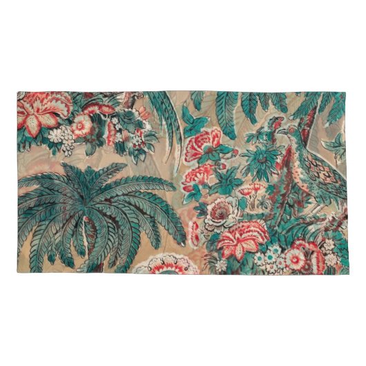  Chintz bloementropisch patroon Kussensloop (Achterkant-Links)