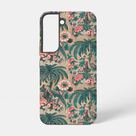  Chintz bloementropisch patroon Samsung Galaxy Hoesje (Achterkant)
