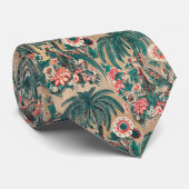 Chintz bloementropisch patroon Stropdas (Opgerold)