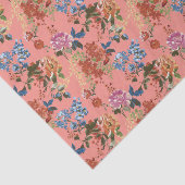 Chintz bloemmotief op koraalachtergrond Tissuepapier (Detail)