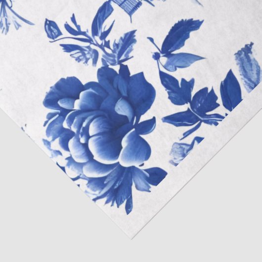 Chintz Chinoiserie Flow Blue Decoupage papier. Tissuepapier (Detail)