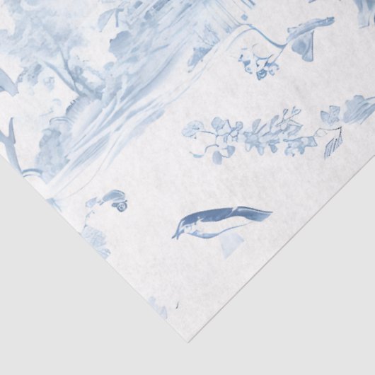 Chintz Chinoiserie Light Blue Decoupage papier. Tissuepapier (Detail)