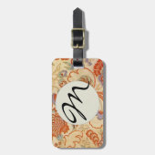 Chintz Paisley Antiek Floral Pattern Bagagelabel (Voorkant verticaal)