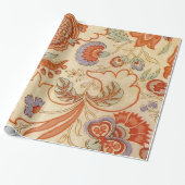 Chintz Paisley Antiek Floral Pattern Cadeaupapier (Uitgerold)