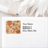 Chintz Paisley Antiek Floral Pattern Etiket (Insitu)