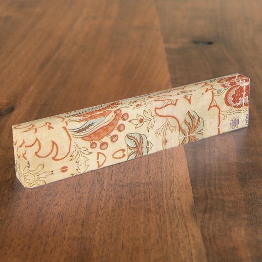 Chintz Paisley Antiek Floral Pattern Naambordje (Zijkant)