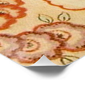 Chintz Paisley Antiek Floral Pattern Poster (Hoek)