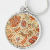 Chintz Paisley Antiek Floral Pattern Sleutelhanger (Voorkant)