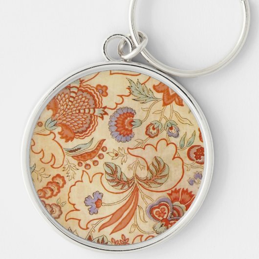Chintz Paisley Antiek Floral Pattern Sleutelhanger (Voorkant)