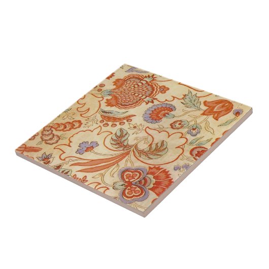 Chintz Paisley Antiek Floral Pattern Tegeltje (Zijkant)