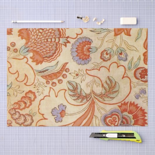 Chintz Paisley Antiek Floral Pattern Tissuepapier (Craft)