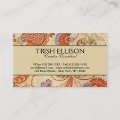 Chintz Paisley Antiek Floral Pattern Visitekaartje (Achterkant)