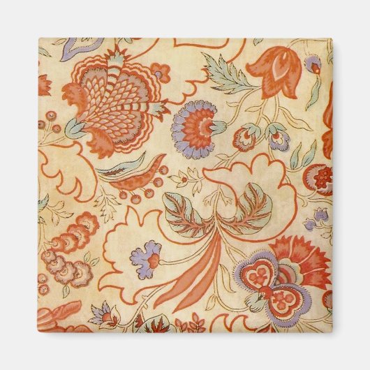 Chintz Paisley Antieke Bloemmotief Magneet (Voorkant)