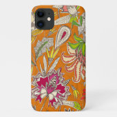 chintz pop oranje Case-Mate iPhone case (Achterkant)